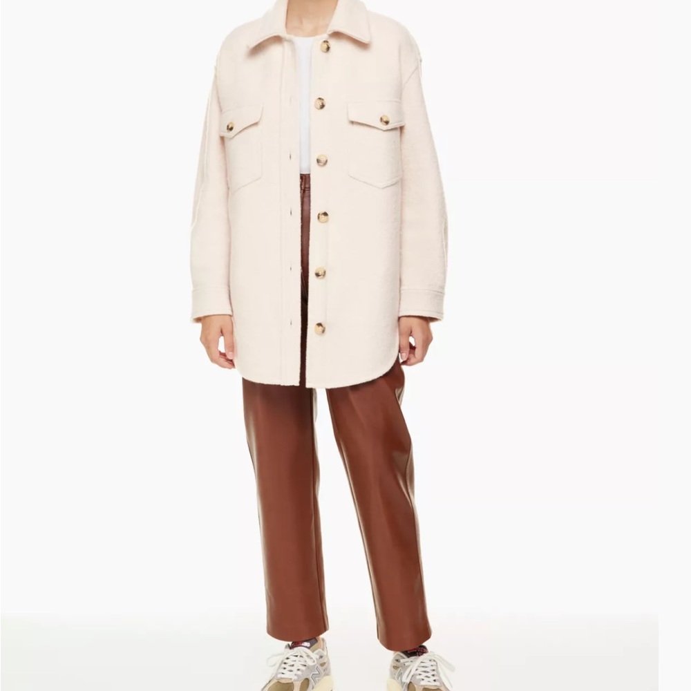Aritzia Ganna shirt shacket Cream Button-Up Women's Jacket XS